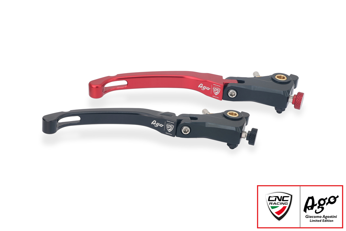 CNC Racing GIACOMO AGOSTINI LIMITED EDITION Billet RACE Folding Adjustable Brake Lever for MV Agusta F3 675 / 800 and Superveloce (12-22) - 190mm CNC Racing GIACOMO AGOSTINI LIMITED EDITION Billet RACE Folding Adjustable Brake Lever for MV Agusta F3 675 / 800 and Superveloce (12-22) - 190mm